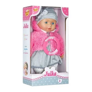 SMILY PLAY Lalka bobas miękka uczy angielskiego mówi PL i EN, śpiewa, 120 słów, zestaw ubranek - Lalki dla dziewczynek - miniaturka - grafika 1
