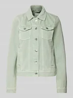 Kurtki damskie - Kurtka jeansowa o kroju regular fit z czystej bawełny - miniaturka - grafika 1