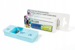 El-comp Pojemnik na tabletki jednodniowy 4 komorowy - Akcesoria dla osób starszych i niepełnosprawnych - miniaturka - grafika 1
