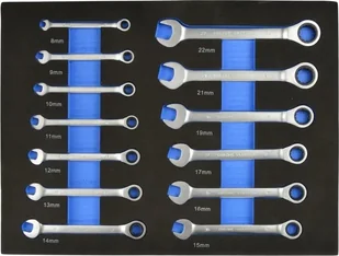 Geko Wkład- zestaw kluczy z grzechotką 13el. 8-22mm 6 - Klucze i nasadki - miniaturka - grafika 1