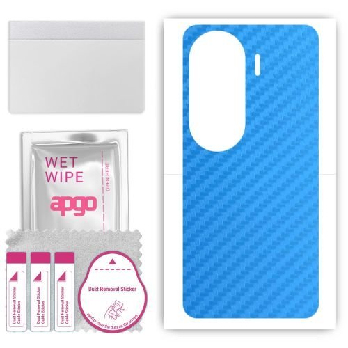 folia naklejka skórka strukturalna na TYŁ do Huawei Nova 12s - Carbon Niebieski - apgo SKINS