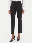 Spodnie damskie - Tommy Hilfiger Chinosy Gabardine WW0WW48350 Czarny Slim Fit - miniaturka - grafika 1