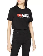 Koszulki i topy damskie - Diesel T-reg-DIV T-Shirt Koszulka damska, Czarny Czarny, XS - miniaturka - grafika 1