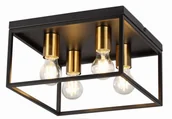Lampy sufitowe - Cage - plafon 4 płomienny czarny. 4xE27 max 40W. 638704-02 - miniaturka - grafika 1