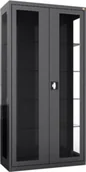 Meble i wyposażenie gabinetów medycznych - MDB/2s.9005 szafa lekarska 2-skrzydłowa 1-komorowa czarna - miniaturka - grafika 1