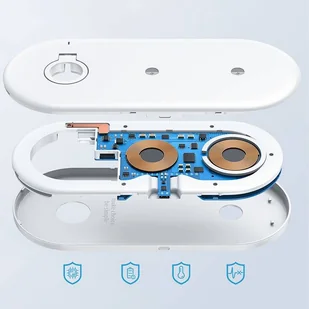 Joyroom ładowarka bezprzewodowa 3w1 Qi 20W do telefonu / słuchawek AirPods + kabel USB Typ C z adapterem sieciowym biała (JR-A27) - Kable USB - miniaturka - grafika 6