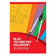 Szkolne artykuły papiernicze - Herlitz Blok Techniczny Kolorowy A4/10 Kartek Herlitz 160g - miniaturka - grafika 1