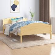 Łóżka - shumee shumee Rama łóżka lite drewno sosnowe 120 x 200 cm - miniaturka - grafika 1