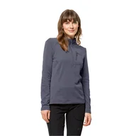Bluzy damskie - Damska bluza polarowa Jack Wolfskin KOLBENBERG HZ W dolphin - XS - miniaturka - grafika 1