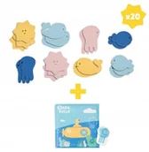 Zabawki do kąpieli - Książeczka do kąpieli 2 światy narracyjne + 20 puzzli Badabulle - miniaturka - grafika 1