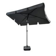Parasole ogrodowe - Parasol ogrodowy FLOKS 235x200x125 składany z falbanką łamany ciemnoszary - miniaturka - grafika 1