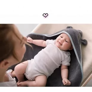 LullaLove Okrycie kąpielowe Pastelowy Szary 156/35LL - Okrycia kąpielowe dla dzieci - miniaturka - grafika 1