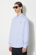 Koszule męskie - Lacoste koszula bawełniana męska kolor biały regular z kołnierzykiem button-down CH2936 - miniaturka - grafika 1