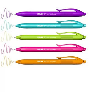 Milan zestaw kolorowych długopisów, 24 sztuki - Długopisy - miniaturka - grafika 2