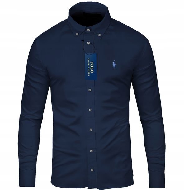 Koszula Męska Ralph Lauren Slim Fit M-XXL Casual Granatowy Rozmiar XXL