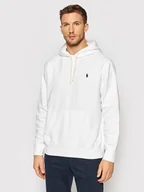 Koszulki męskie - Ralph Lauren Polo Bluza Fleece 710766778009 Biały Regular Fit - miniaturka - grafika 1