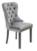 Krzesła - Szare pikowane krzesło z kołatką E2-Z50 - miniaturka - grafika 1