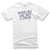 Koszulki męskie - Alpinestars Koszulka męska Wheelies Tee White - miniaturka - grafika 1