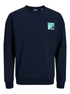 Bluzy męskie - Bestseller A/S Męska bluza Jcofilo Summer Sweat Crew Neck (Navy Blazer), XXL, granatowy blezer, XXL - miniaturka - grafika 1