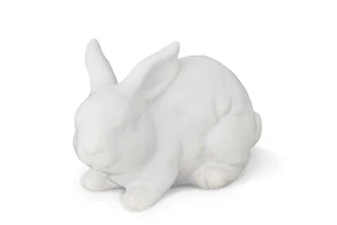 Figurka Królik TENOS biały, 12x8x8, ceramika - Figurki dekoracyjne - miniaturka - grafika 1