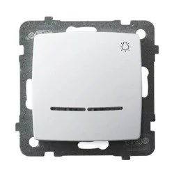 Ospel Karo biały łącznik światło ŁP-5SS/m/00 ŁP-5SS/m/00 - Wyłączniki światła i elektryczne - miniaturka - grafika 1