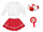 Dresy i komplety dla dziewczynek - ZESTAW NARODOWY BIAŁO-CZERWONY 134-140 4el - miniaturka - grafika 1