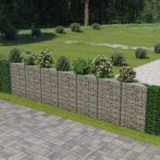 Ogrodzenia - Ściana gabionowa z galwanizowanej stali, 450 x 30 x 100 cm - miniaturka - grafika 1