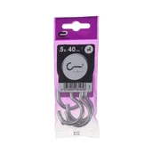 Haki, szakle i karabinki - Standers Hak wkręcany otwarty 5 x 40 mm stal ocynkowana 4 szt. - miniaturka - grafika 1