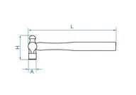 Nożyce i noże - MŁOTEK TYP AMERYKAŃSKI 370g 300mm King Tony - miniaturka - grafika 1