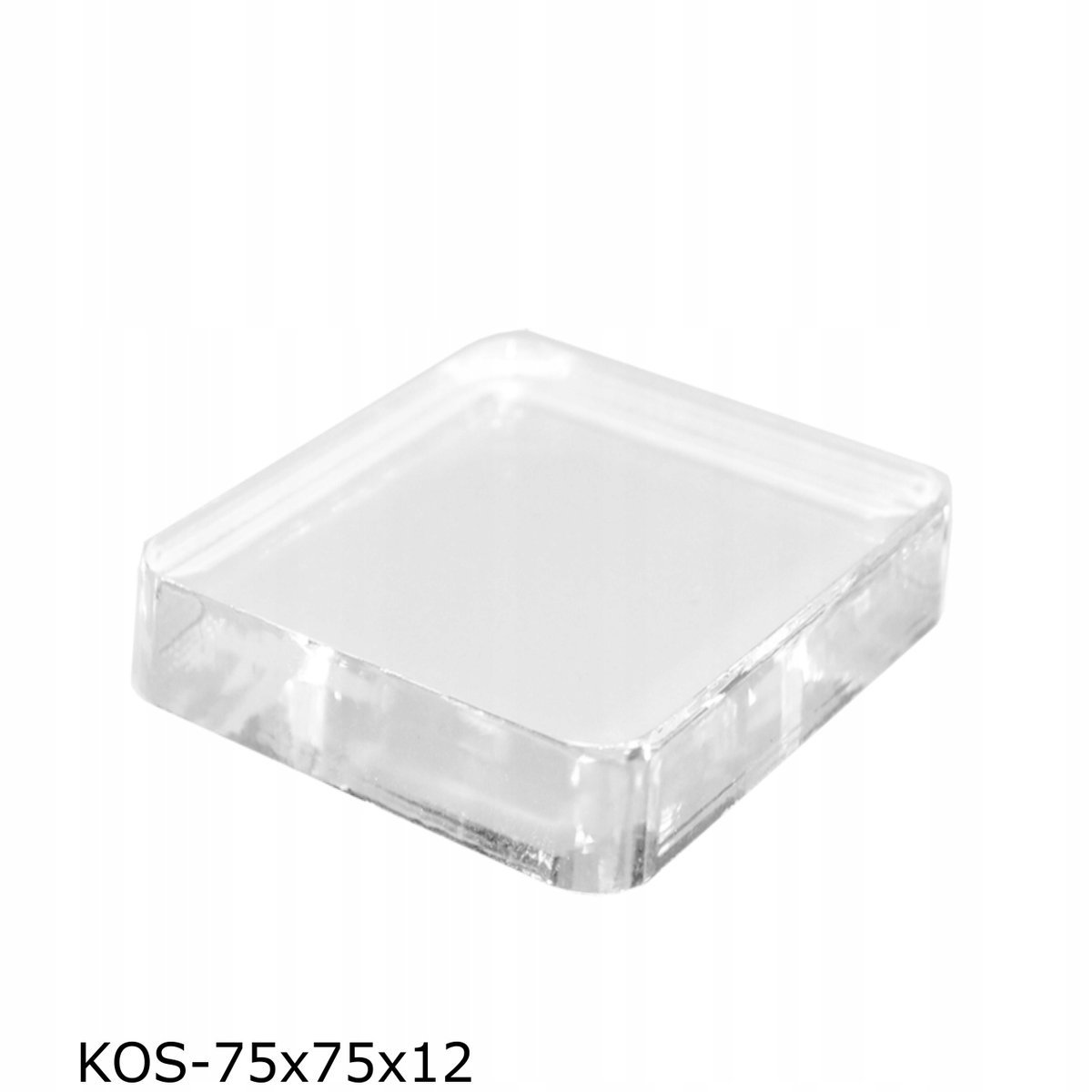 Podstawka, Kostka z plexi 75x75x12mm na biżuterię