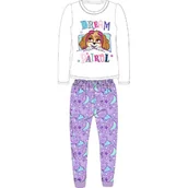 Piżamy dla dziewczynek - Piżama dziewczęca z długim rękawem Psi Patrol Biała - miniaturka - grafika 1