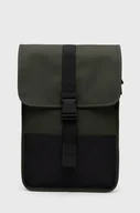 Plecaki - Rains plecak 13700 Buckle Backpack Mini kolor zielony duży gładki - miniaturka - grafika 1