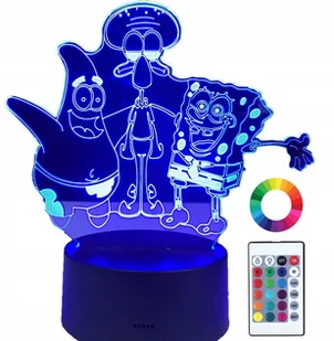 Lampka Nocna 3D Led Spongebob Patryk Skalmar - Lampy stojące Lampka Nocna 3D Led Spongebob Patryk Skalmar - Lampy stojące - miniaturka - grafika 1