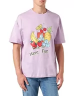 Koszulki męskie - Dagi Męski T-shirt bawełniany, liliowy, XL, fioletowy, XL - miniaturka - grafika 1