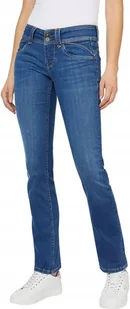 PEPE JEANS SPODNIE JEANSOWE NIEBIESKIE PROSTE NA ZAMEK 31/32 0Z1B1_B* T4A - Spodnie damskie - miniaturka - grafika 1