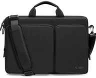 Torby na laptopy - Tech-Protect Torba na laptopa 17" na ramię, Defender Bag, czarna - miniaturka - grafika 1