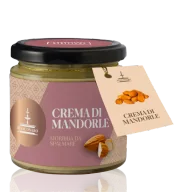 Słodkie kremy i masła - Fiasconaro Krem Migdałowy do Smarowania 180g - autentyczny sycylijski słoik - miniaturka - grafika 1