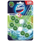 Środki do WC - Domestos KOSTKA DUO POWER5 PINE 2X55G 20180261 - miniaturka - grafika 1