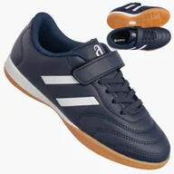 Buty dla chłopców - Trampki Chłopięce Granatowe Halówki Sportowe Na Rzepy Profilowane 33 Granatowy - miniaturka - grafika 1