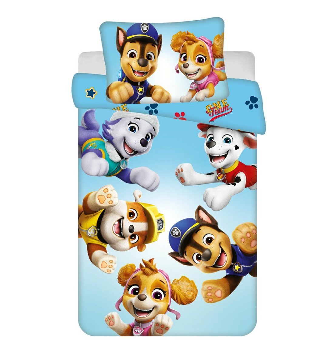 Pościel bawełniana 100x135 Paw Patrol PP650 niebieska do łóżeczka poszewka 40x60