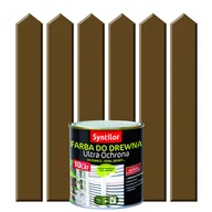 Farby zewnętrzne - Syntilor Farba do drewna ULTRA OCHRONA 0.5 l Kasztanowy - miniaturka - grafika 1