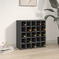 Kredensy - Szafka na wino, szara, 56x25x56 cm, lite drewno sosnowe - miniaturka - grafika 1