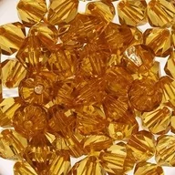 Półfabrykaty do biżuterii - Kryształki Plastik Diament Miodowe 6mm 100szt - miniaturka - grafika 1