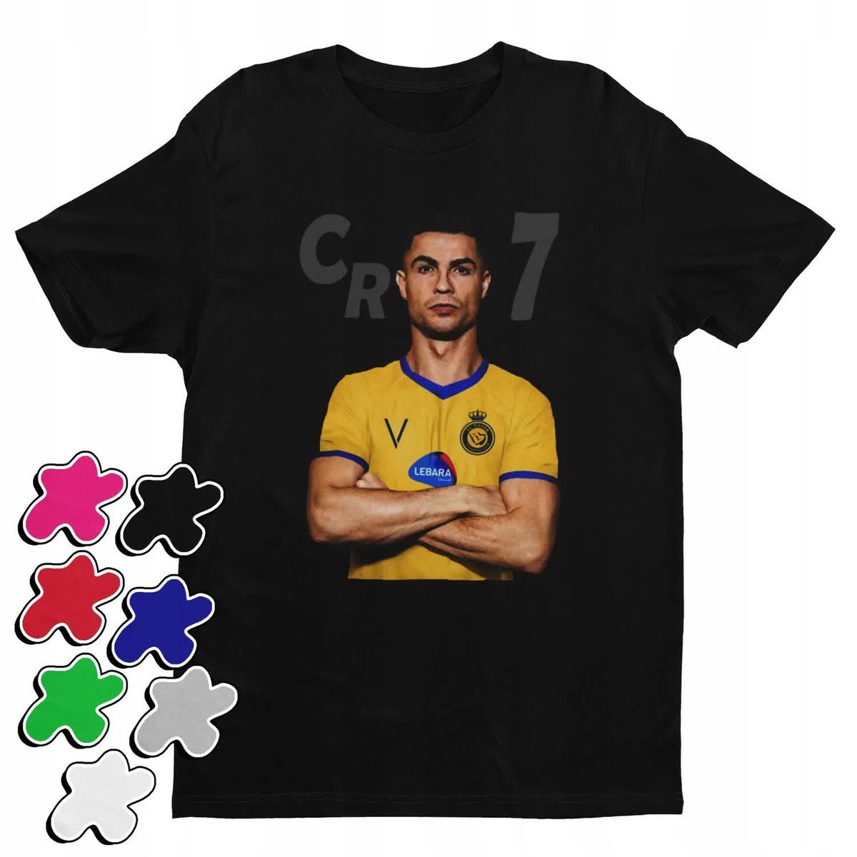 Koszulka T-Shirt Dziecięca Z Nadrukiem All Nassr Ronaldo Nożna -M 134-146