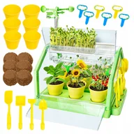 Zabawki interaktywne dla dzieci - Szklarnia Dla Dzieci Mini Ogród Plantacja Roślin Ziemia Kwiaty Zestaw Diy - miniaturka - grafika 1