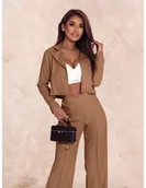Garnitury - Garnitur z szerokimi nogawkami CHASE - cappuccino - miniaturka - grafika 1