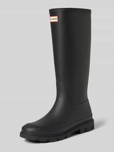 Kozaki z detalem z logo - Kalosze damskie - miniaturka - grafika 1