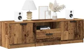 Szafki RTV - vidaXL Szafka pod telewizor, stare drewno, 140x35x40 cm - miniaturka - grafika 1