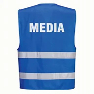 Odzież robocza - Kamizelka PORTWEST Niebieska rozmiar L-XL z nadrukiem MEDIA - miniaturka - grafika 1