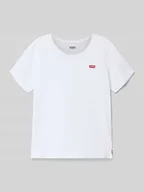 Koszulki dla dziewczynek - T-shirt z naszywką z logo - miniaturka - grafika 1